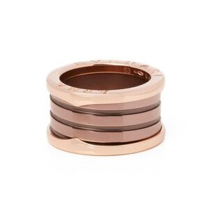 Bulgari B.zero1 Roma 18 Carat Rose Gold and Bronze Ceramic Ring